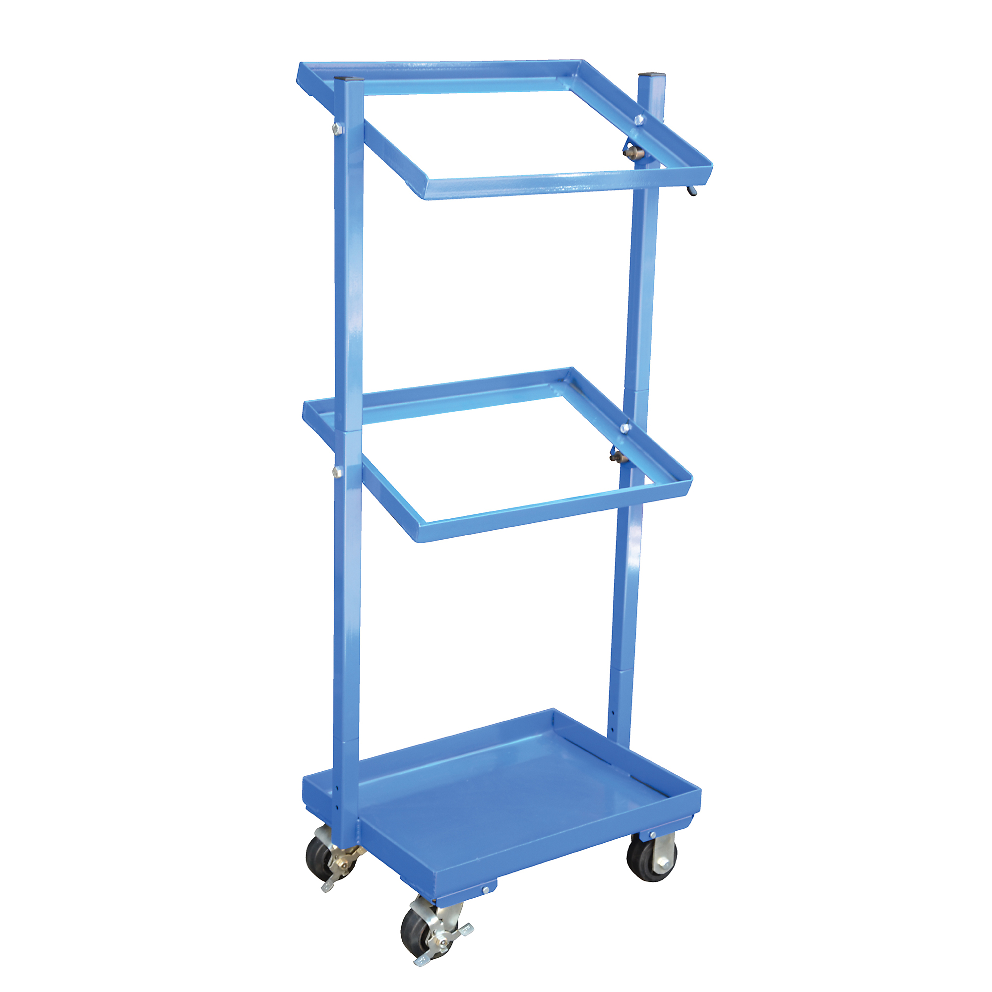 Vestil Multi-Tier Cart - 3 Shelves, 300-Lb. Capacity, Steel, Powder Coat Finish, Model# TSCT-3